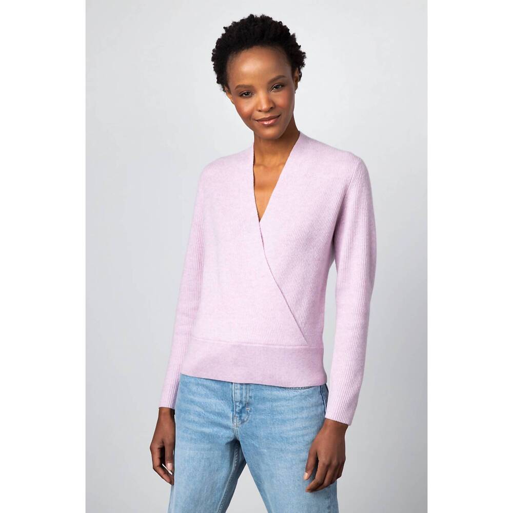 NEW KINROSS rib surplice top in flannel